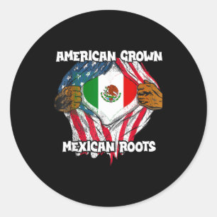 Amerikaans geteelde Mexicaanse wortels Mexico land Ronde Sticker