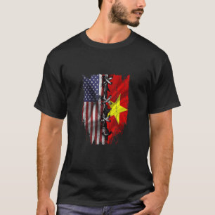 Amerikaans geteelde Vietnamese wortels USA Vietnam T-shirt
