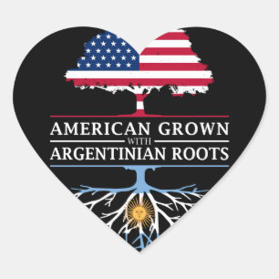 Amerikaans gewas met Argentijnse wortelsArgenti Hart Sticker