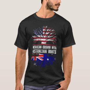 Amerikaans gewas met Australische rots Amerikaanse T-shirt
