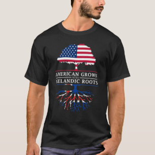 Amerikaans gewas met IJslandse    wortelsIJsland T-shirt