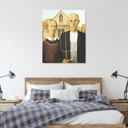 Amerikaans Gothic Canvas Afdruk (Insitu (Slaapkamer))