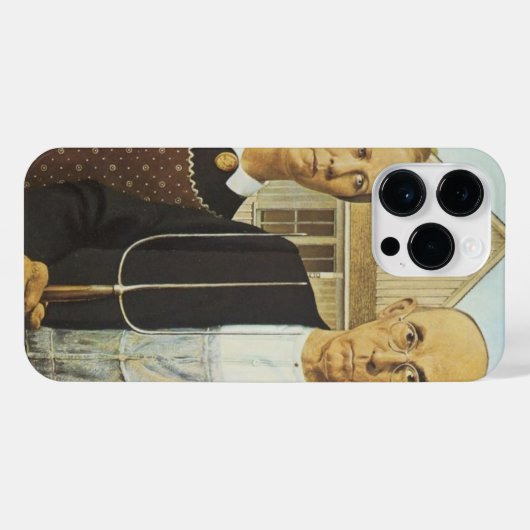Amerikaans Gothic iPhone Hoesje (Achterkant horizontaal)