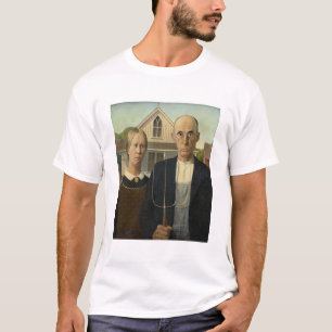 Amerikaans-Gothic-kunstwerkgebied T-shirt