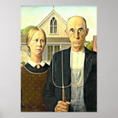 Amerikaans Gothic, mooi kunstschilderij, Poster (Voorkant)