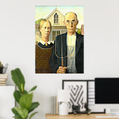 Amerikaans Gothic, mooi kunstschilderij, Poster (Thuiskantoor)