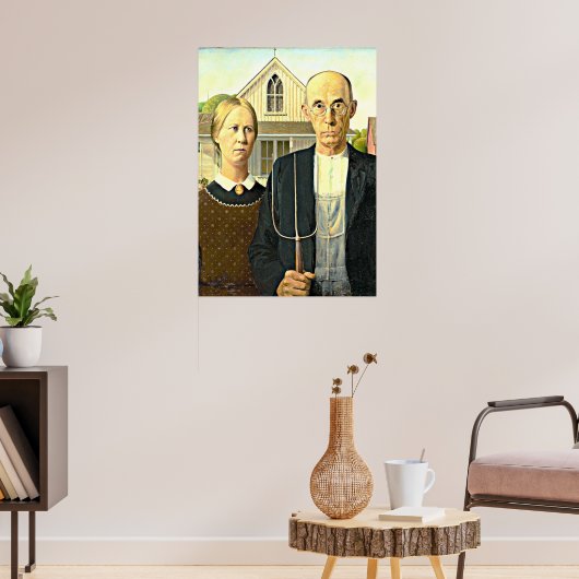 Amerikaans Gothic, mooi kunstschilderij, Poster (Woonkamer 3)
