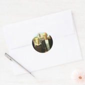 Amerikaans Gothic Ronde Sticker (Envelop)