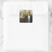 Amerikaans Gothic Vierkante Sticker (Tas)