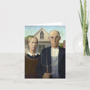 Amerikaans Gothisch door Grant DeVolson Wood Kaart