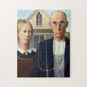 Amerikaans gotisch Klassiek schilderen Grant Wood Legpuzzel