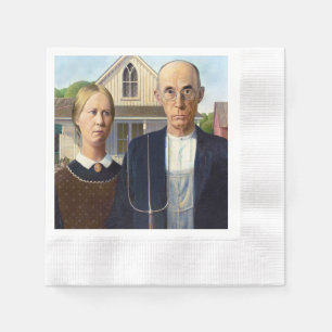 Amerikaans gotisch Klassiek schilderen Grant Wood Servet