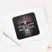 AMERIKAANS groeide met IRISH Roots! Vierkante Sticker (Envelop)