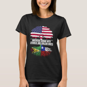 Amerikaans Grown met Vlag Erfgoed Guyanese Chileen T-shirt