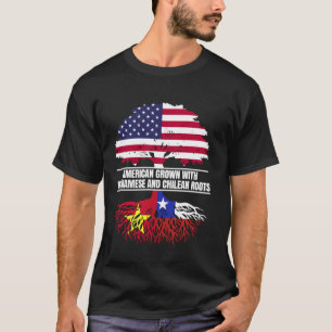 Amerikaans Grown met Vlag Erfgoed Vietnamees Chili T-shirt