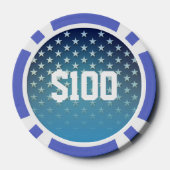 Amerikaans hart pokerchips (Achterkant)