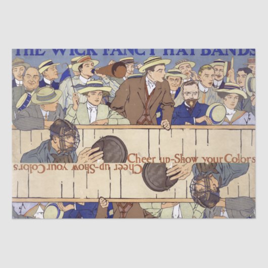 Amerikaans-honkbalspel-sporttrillingpapier Tissuepapier (Voorkant)