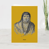 Amerikaans Indiaans Wenskaart Kaart (Achterkant)