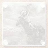 Amerikaans Indiaas ringpaard Glazen Onderzetter (Achterkant)