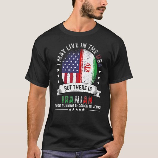 Amerikaans Iraans Huis in Amerikaans Patriot Ameri T-shirt (Voorkant)