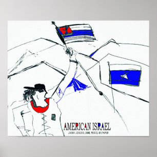 AMERIKAANS ISRAËL POSTER