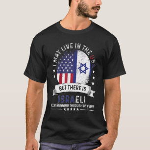 Amerikaans Israëlisch Huis in Amerikaanse Patriot  T-shirt