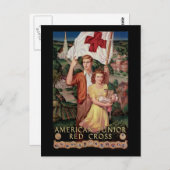 Amerikaans Junior Rode Kruis Briefkaart (Voorkant / Achterkant)