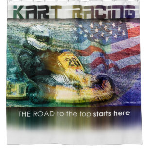 Amerikaans Karting Douchegordijn