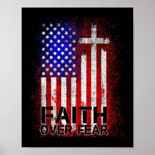 Amerikaans kerstvioolpatriottisch vierkant met vla poster