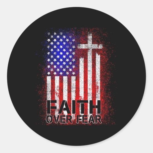 Amerikaans kerstvioolpatriottisch vierkant met vla ronde sticker (Voorkant)