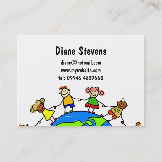 Amerikaans Kind Visitekaartje (Voorkant)