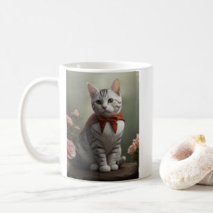 Amerikaans Korthaar Kitten met Rozen Koffiemok