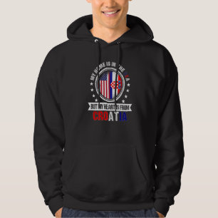 Amerikaans Kroatisch Vlag Hart van Kroatisch Ameri Hoodie