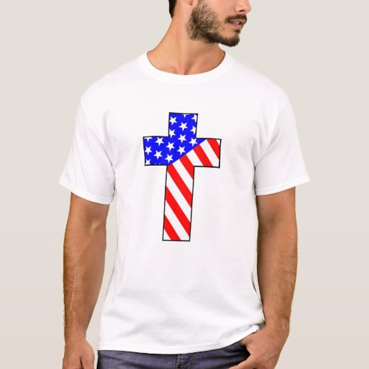 Amerikaans kruis t-shirt (Voorkant)