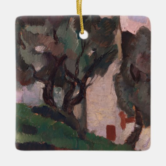 Amerikaans landschapsschilderwerk Keramisch Ornament (Voorkant)