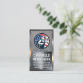 Amerikaans laslogo | Staal Visitekaartje (Staand voorkant)