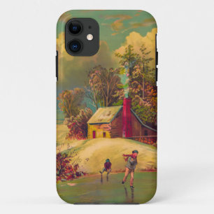 Amerikaans leven winter vintage iPhone 11 hoesje