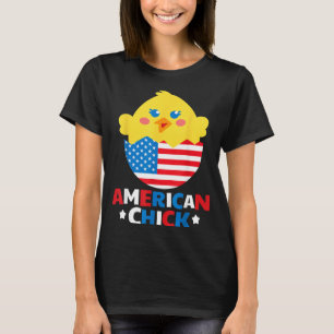 Amerikaans meisje grappige 4 juli Onafhankelijkhei T-shirt