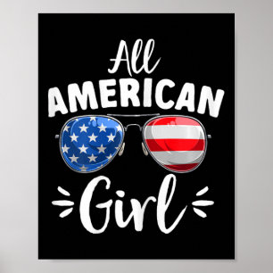Amerikaans Meisje Meisjes 4th van Juli Poster