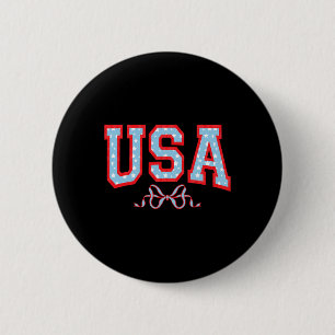 Amerikaans meisje Patriotisch 4 juli Vrouwen Jonge Ronde Button 5,7 Cm