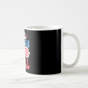 Amerikaans meisje retro zonnebril usa vlag grappig koffiemok