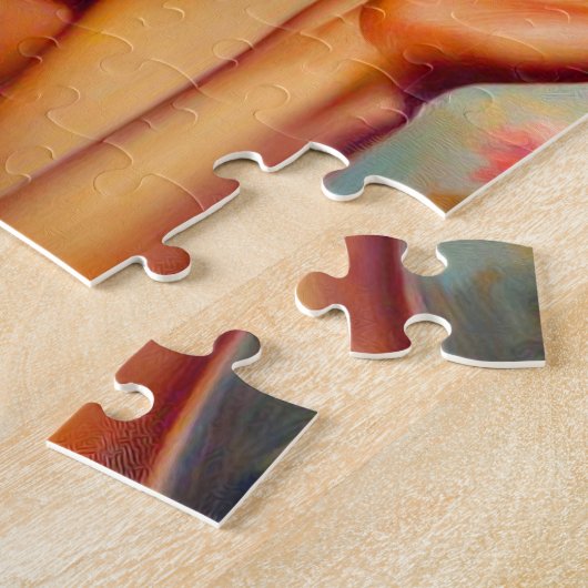 Amerikaans Meisje Schilderen Legpuzzel (Zijkant)