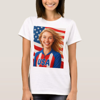 Amerikaans meisje t-shirt