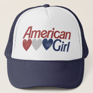 Amerikaans meisje trucker pet