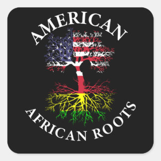 Amerikaans met Afrikaanse Roots Black History Vierkante Sticker