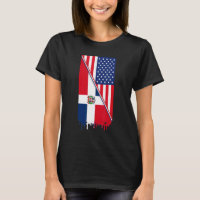 Amerikaans met een dominicaanse vlag