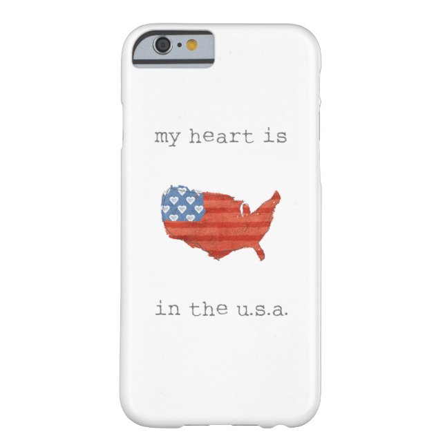 Amerikaans | Mijn hart ligt op de Amerikaanse kaar Case-Mate iPhone Case (Achterkant)