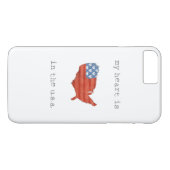 Amerikaans | Mijn hart ligt op de Amerikaanse kaar Case-Mate iPhone Case (Achterkant (Horizontaal))