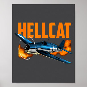 Amerikaans Militair Wargbird Vliegtuig Hellcat Wwi Poster