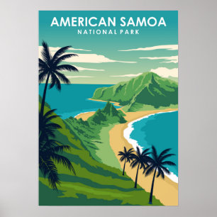Amerikaans nationaal park Samoa Poster